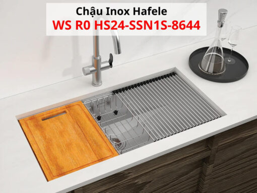 Kích thước chậu inox Hafele WS R0 HS24-SSN1S-8644 và kích thước lắp đặt