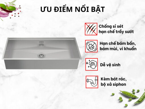 Ưu điểm nổi bật của Chậu Inox Hafele WS R0 HS24-SSN1S-8644