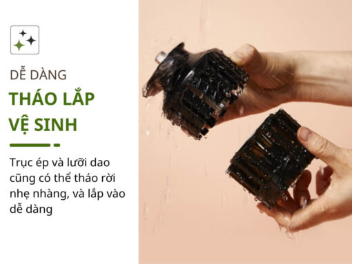 Thiết kế không lưới lọc, dễ dàng tháo lắp và vệ sinh