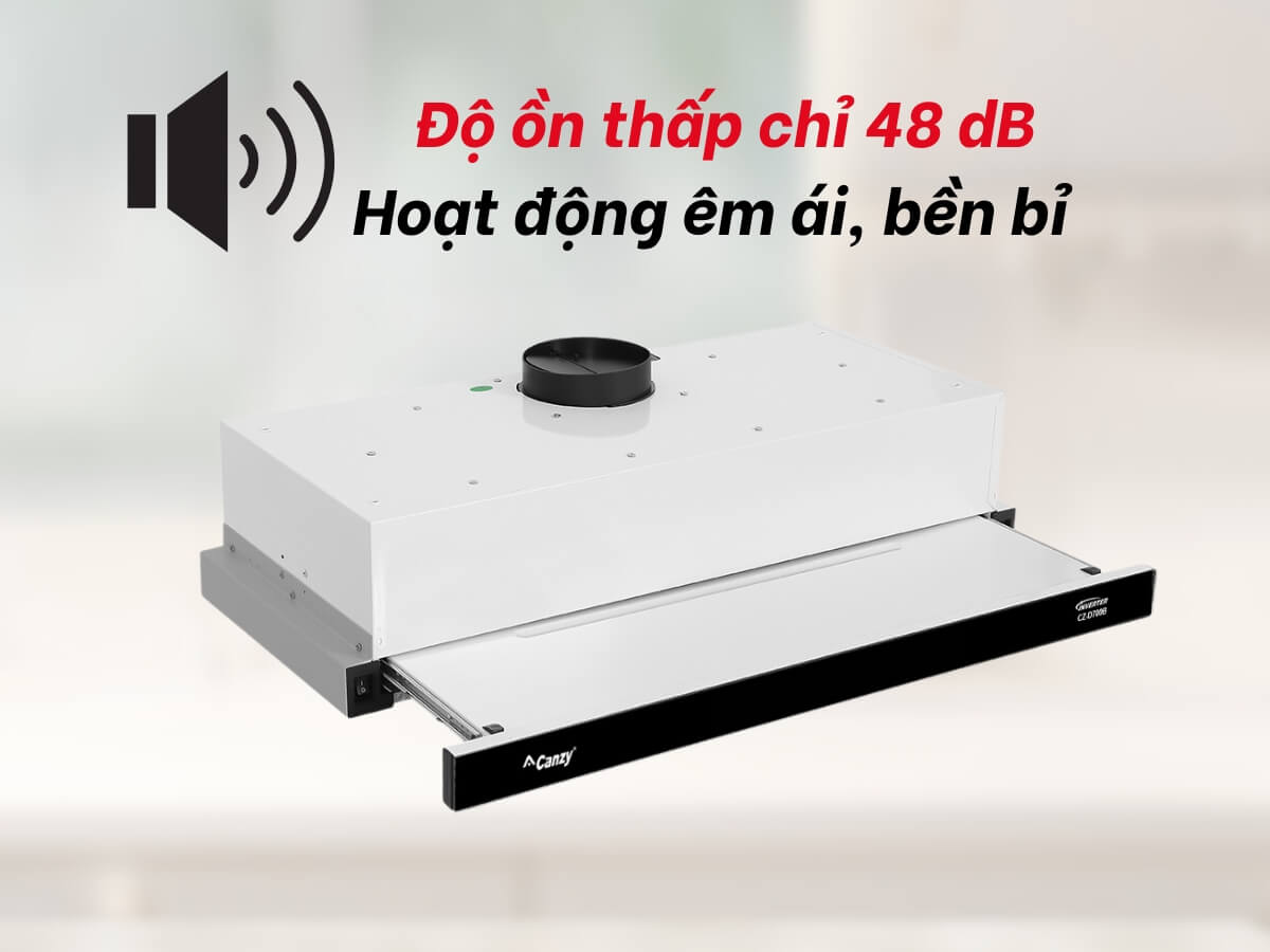 Hoạt động êm ái, độ ồn tối đa 48 dB
