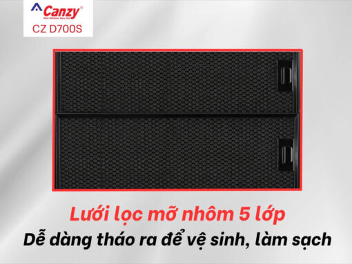 Lưới lọc mỡ nhôm 5 lớp có thể tháo rời