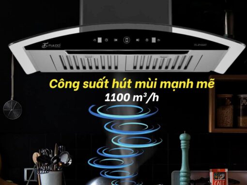 Công suất hút mùi mạnh mẽ 1100 m³/h