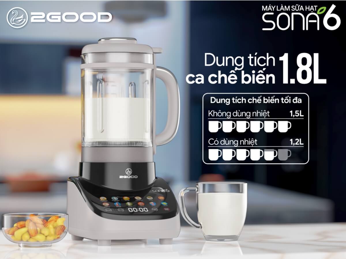 Cối thuỷ tinh dung tích lớn 1.8L