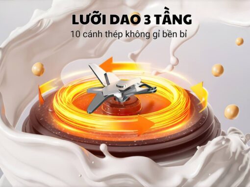 Lưỡi dao 3 tầng 10 cánh thép không gỉ bền bỉ