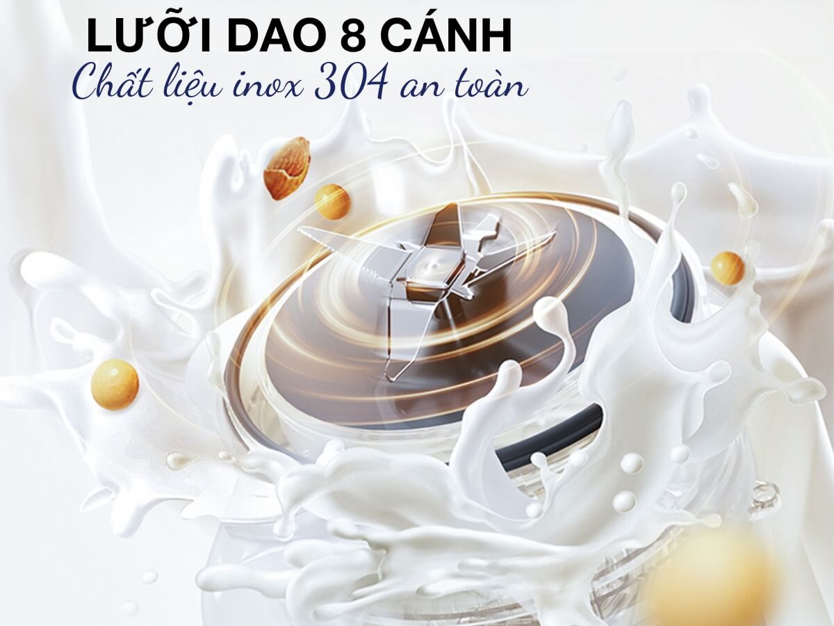 8 chế độ xay nấu tự động tiện dụng