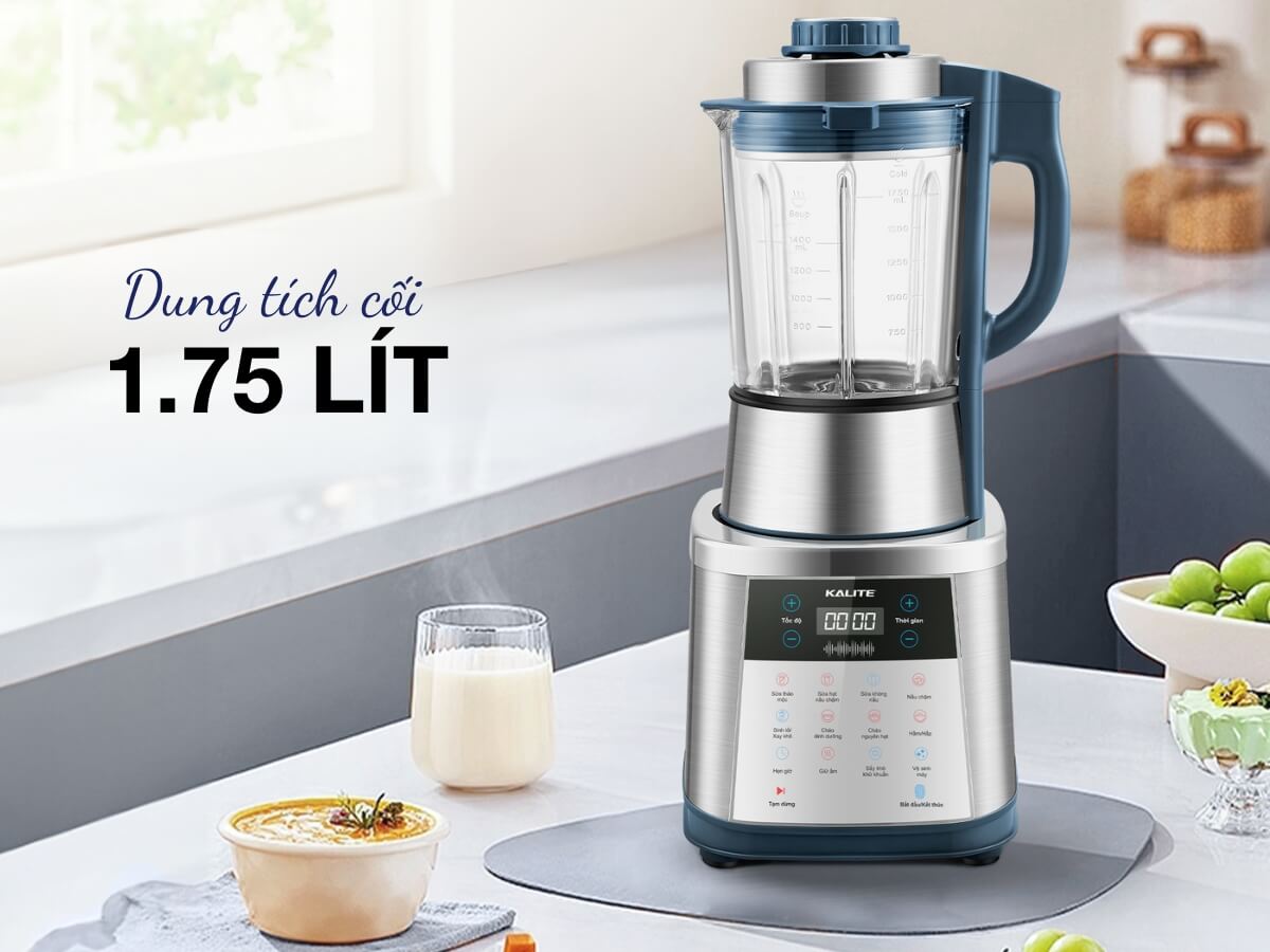 Dung tích cối 1.75 lít, chất liệu thuỷ tinh 5 lớp