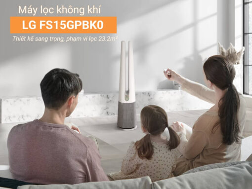 Máy lọc không khí LG FS15GPBK0 thiết kế sang trọng, phạm vi lọc 23.2m²
