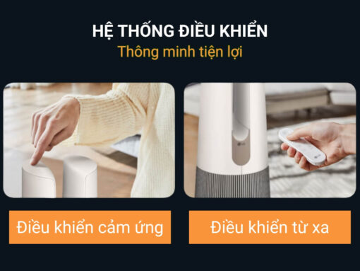 Điều khiển cảm ứng & remote điều khiển từ xa tiện lợi