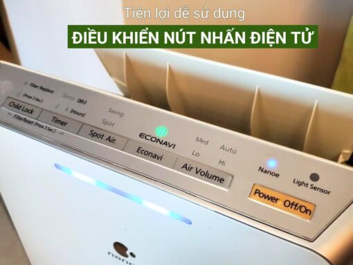 máy lọc không khí panasonic f-pxv55a (3) Điều khiển nút nhấn điện tử tiện lợi sử dụng