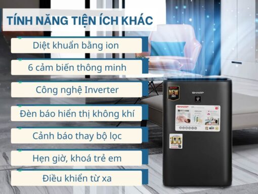 máy lọc không khí và tạo ẩm sharp ki-n40v-h-9