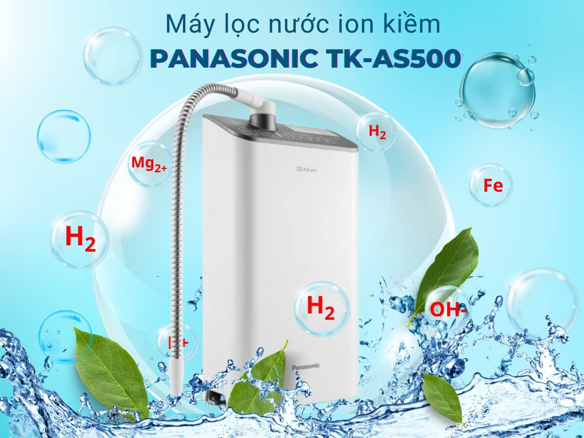 Máy lọc nước ion kiềm Panasonic TK-AS500 thiết kế nhỏ gọn, sang trọng