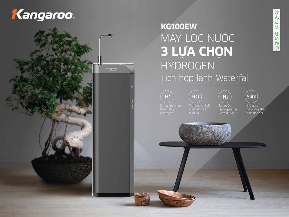Máy lọc nước Kangaroo KG100EW thiết kế hiện đại, sang trọng