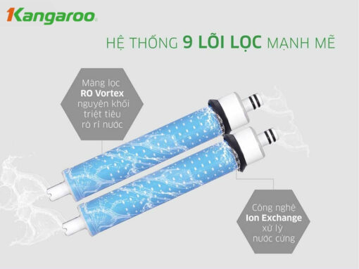 Hệ thống 9 lõi lọc cho hiệu suất lọc tối ưu