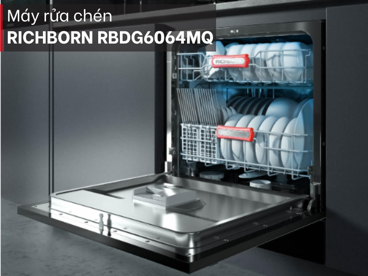 Máy rửa chén Richborn RBDG6064MQ thiết kế độc lập sang trọng