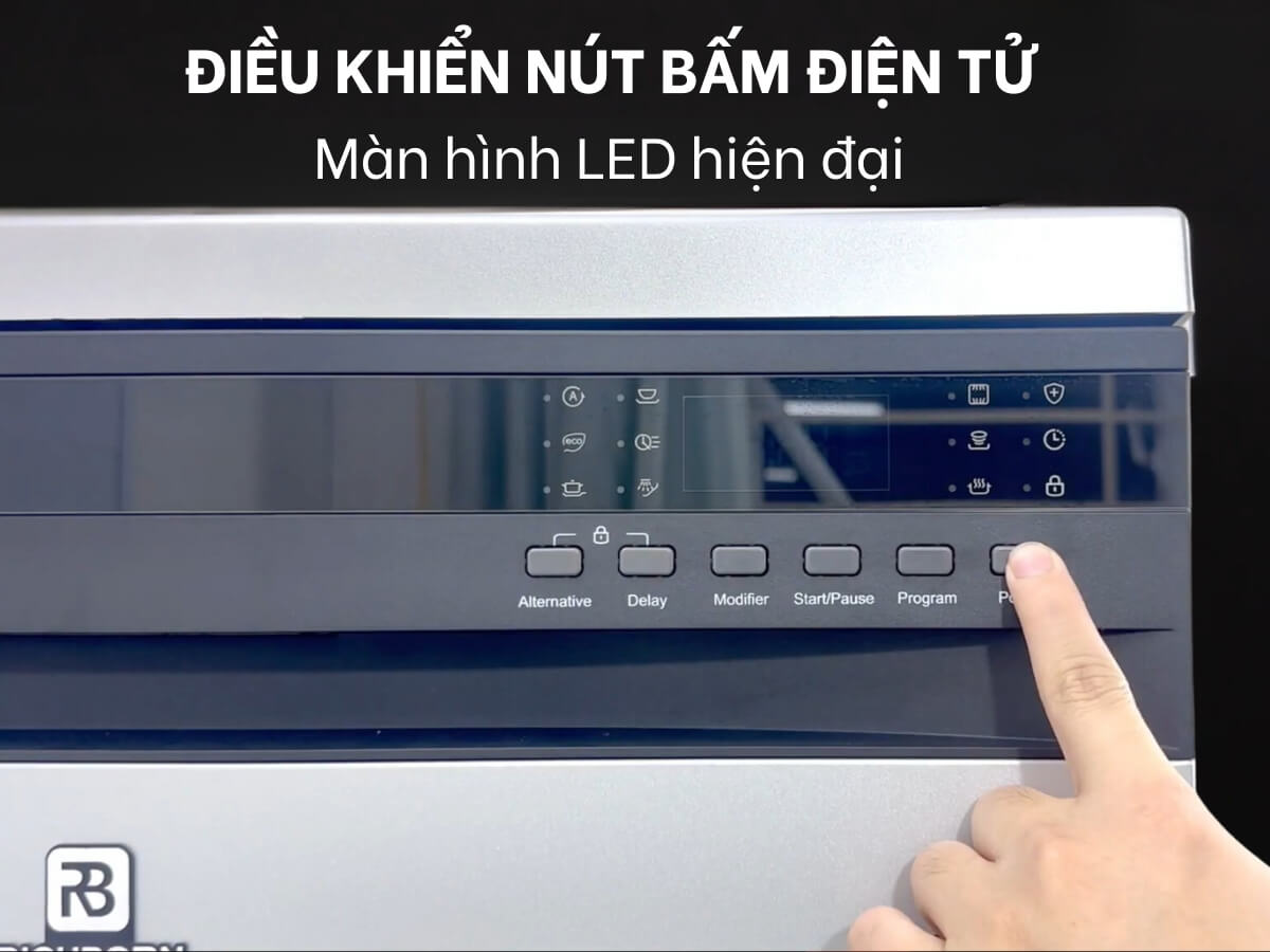 Điều khiển nút bấm điện tử và màn hình LED hiện đại