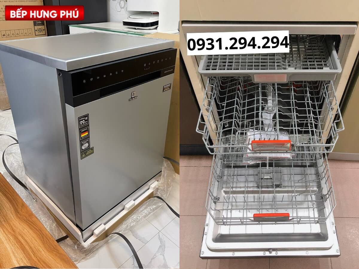 3 dàn rửa với dung tích 16 bộ đồ ăn châu Âu