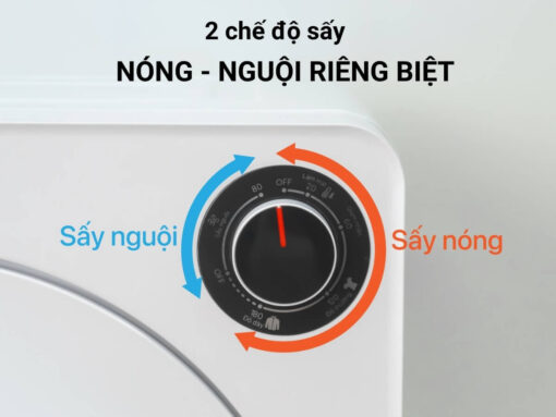 2 chế độ sấy nóng - nguội riêng biệt