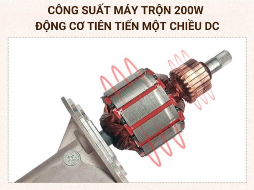 máy trộn bột bear dm-b50v1 5l (2) Công suất máy trộn 200W, vận hành êm