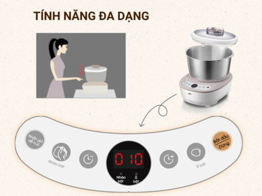 máy trộn bột bear dm-b50v1 5l (4) Tính năng đa dạng