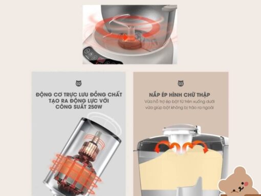 Công suất 250W mạnh mẽ, vận hành êm 