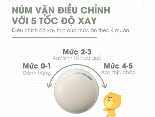 máy xay sinh tố bear jbq-b50e1 (2) 5 nấc điều chỉnh tốc độ