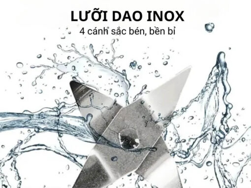 Lưỡi dao inox 4 cánh sắc bén
