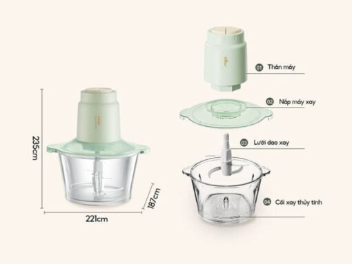 Chi tiết các bộ phận Máy xay thịt Bear SB-MX20A
