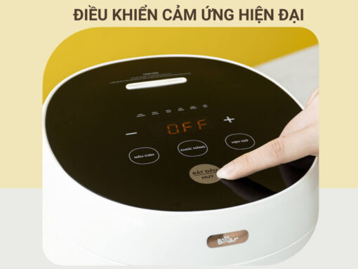 nồi cơm điện bear sb-nc30b (3) điều khiển dễ dàng với màn hình cảm ứng tiện lợi.