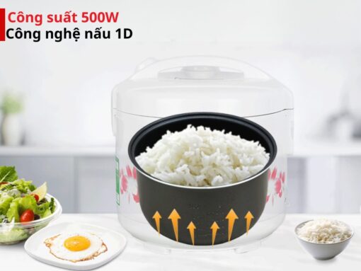 nồi cơm điện panasonic sr-mvn10frax (2) Công suất 500W, công nghệ nấu 1D