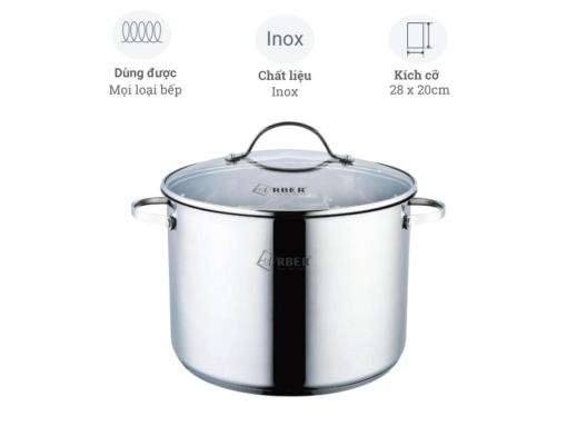 Nồi inox Arber AN28L size lớn 28cm