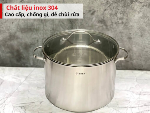 Chất liệu inox 304 cao cấp, chống gỉ, dễ chùi rửa