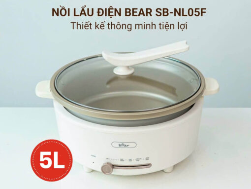 Nồi lẩu điện Bear SB-NL05F thiết kế thông minh, tiện lợi 