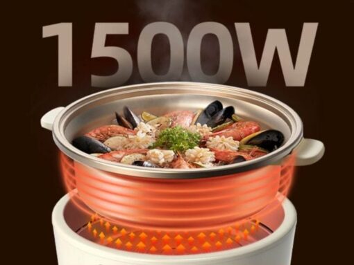 Công suất 1500W mạnh mẽ, dung tích lớn.
