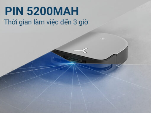 Pin 5200mAh, thời gian làm việc đến 3 giờ