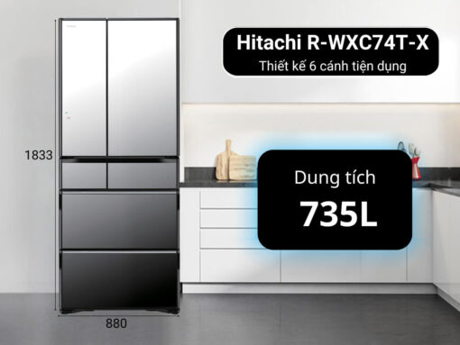 Dung tích lớn 735 lít thoải mái bảo quản