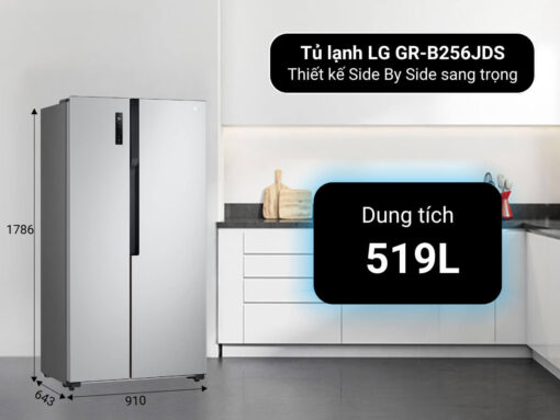 tủ lạnh lg gr-b256jds inverter 519l