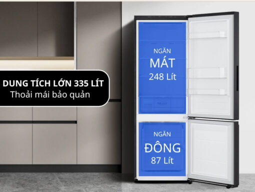 Dung tích lớn 335 lít thoải mái bảo quản