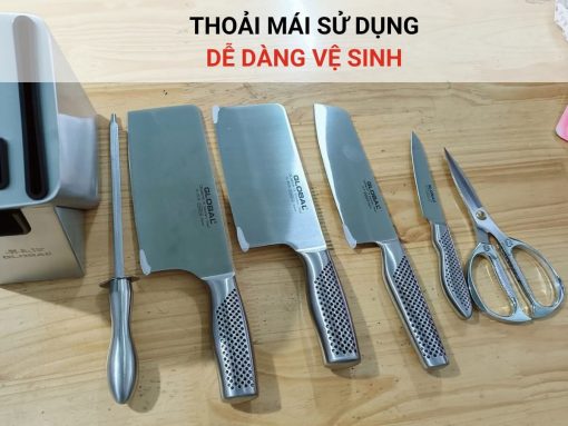 bộ dao kéo global yoshikin nhật 7 món (2) bộ dao kéo global yoshikin nhật 7 món