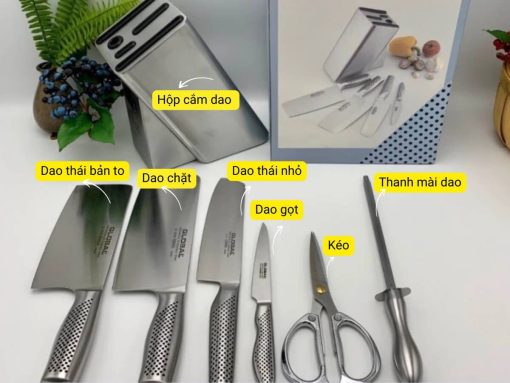 bộ dao kéo global yoshikin nhật 7 món
