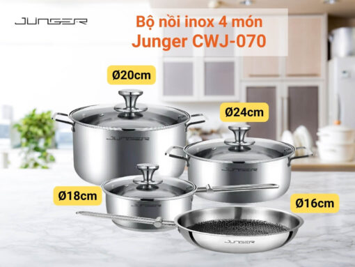 bộ nồi junger cwj-070 4 món