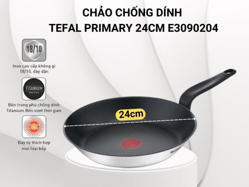 chảo chống dính tefal primary 24cm e3090404