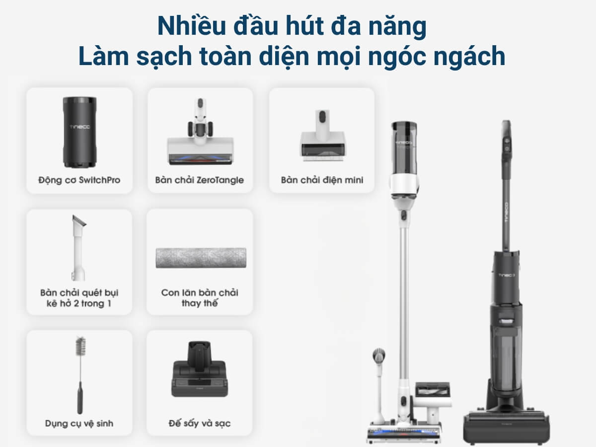 máy hút bụi lau nhà tineco floor one switch s7