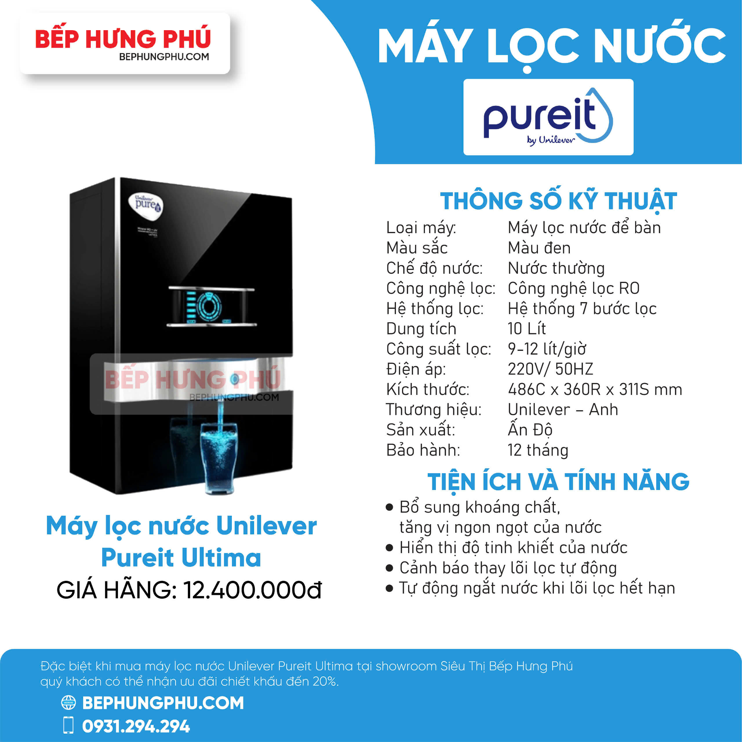 Máy lọc nước Unilever Pureit Ultima
