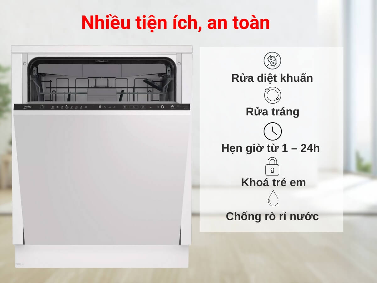Máy rửa chén Beko BDIN38643C giá tốt tại Đà Nẵng