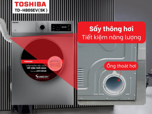 Máy sấy Toshiba TD-H80SEV(SK) 7kg