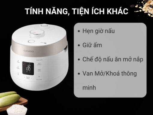nồi cơm điện tử áp suất cuckoo crp-st1010fw
