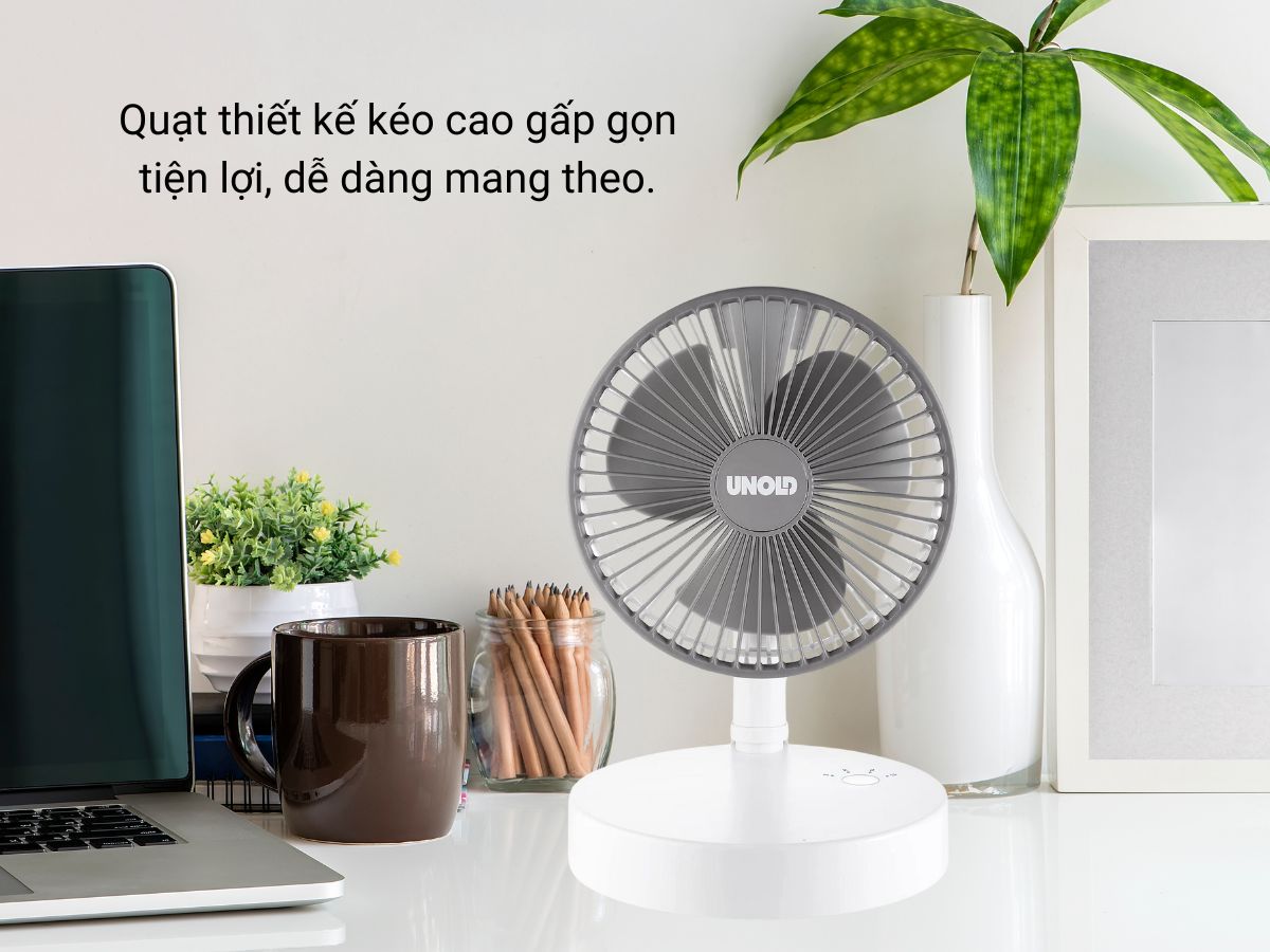 quạt tích điện unold 86720 cordless teleskop