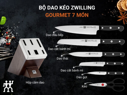 bộ dao zwilling gourmet 7 món