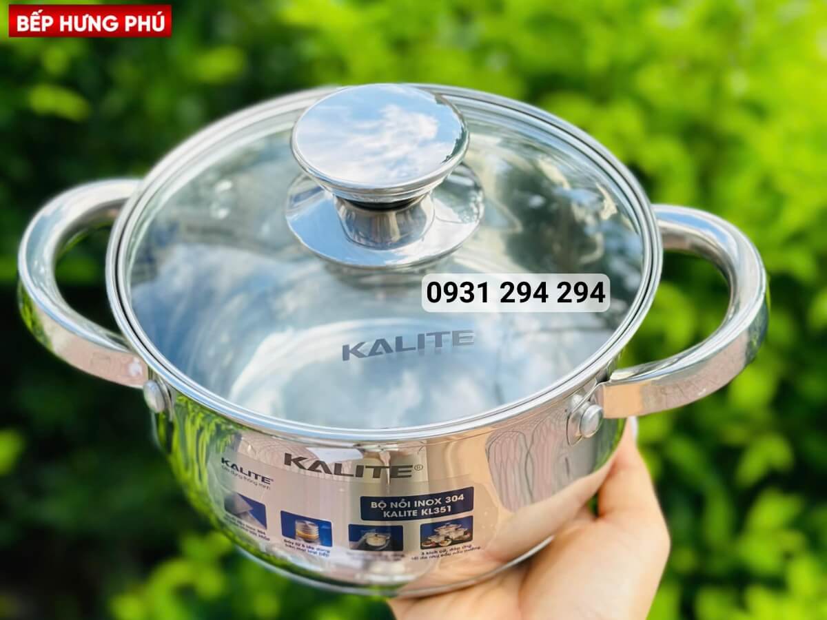 bộ nồi inox kalite kl351 3 món