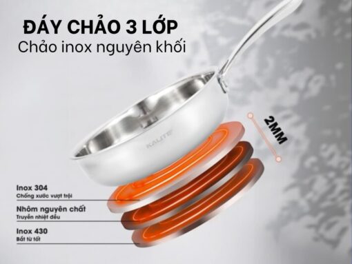 chảo inox kalite kl826v 26cm